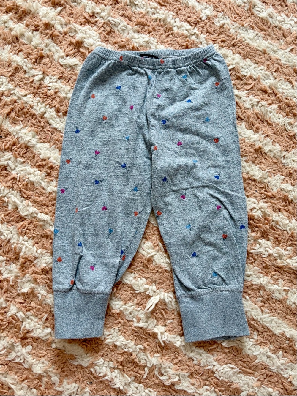 Little Marc Jacobs Gray Heart Print Leggings